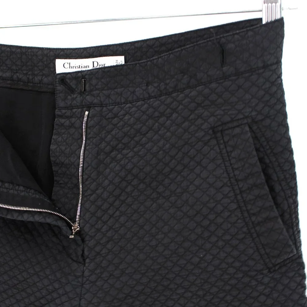 Christian Dior Black Cannage Diamond Stitch Quilted Bermuda Boy Shorts Size 40 - Picture 5 of 10